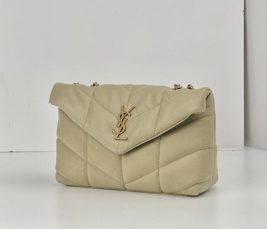 Saint Laurent Puffer Toy quilted Canvas Shoulder Bag