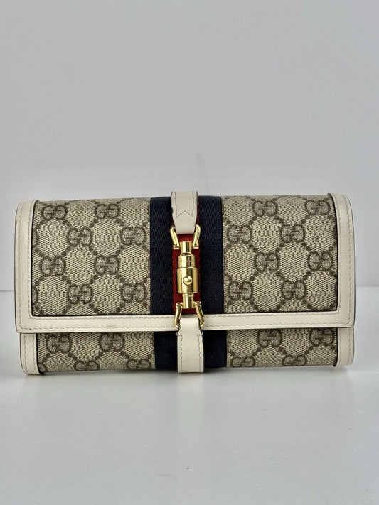 Gucci Supreme Monogram Jackie Long Wallet 