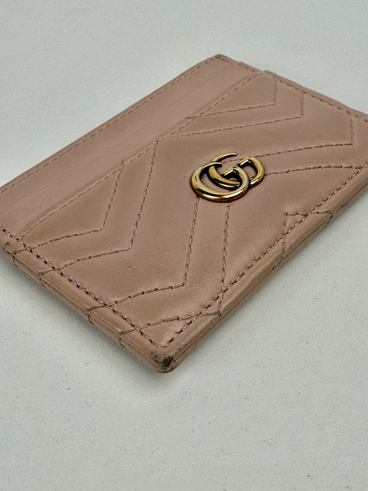 Gucci Pink Leather Card Holder