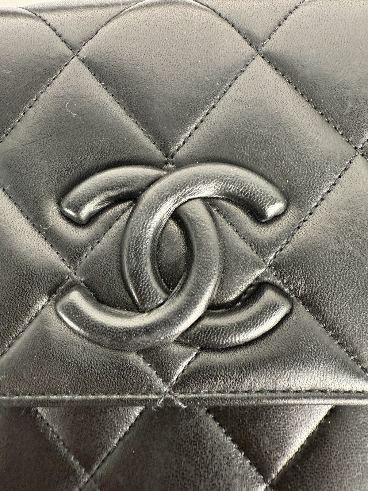 Chanel Quilted Covered CC Black Lambskin Single Flap Shoulder Bag