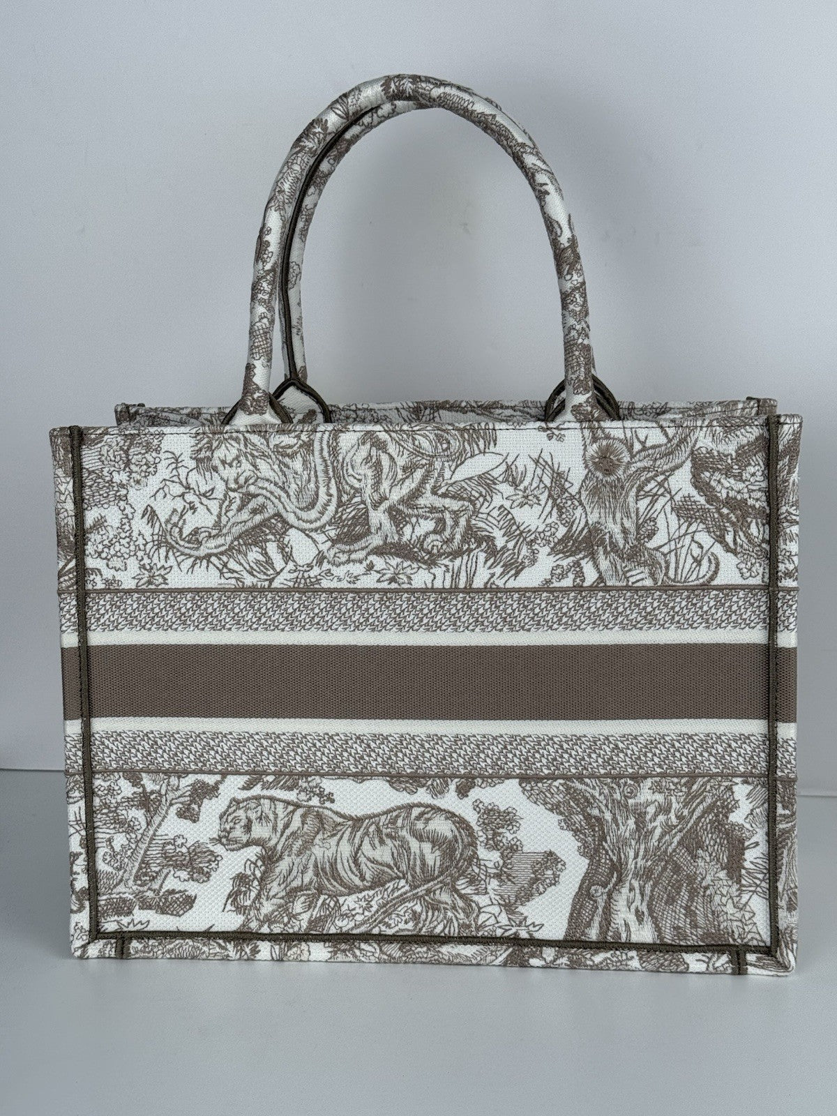 Dior Book Toile De Jouy Tote Small White/Beige Canvas