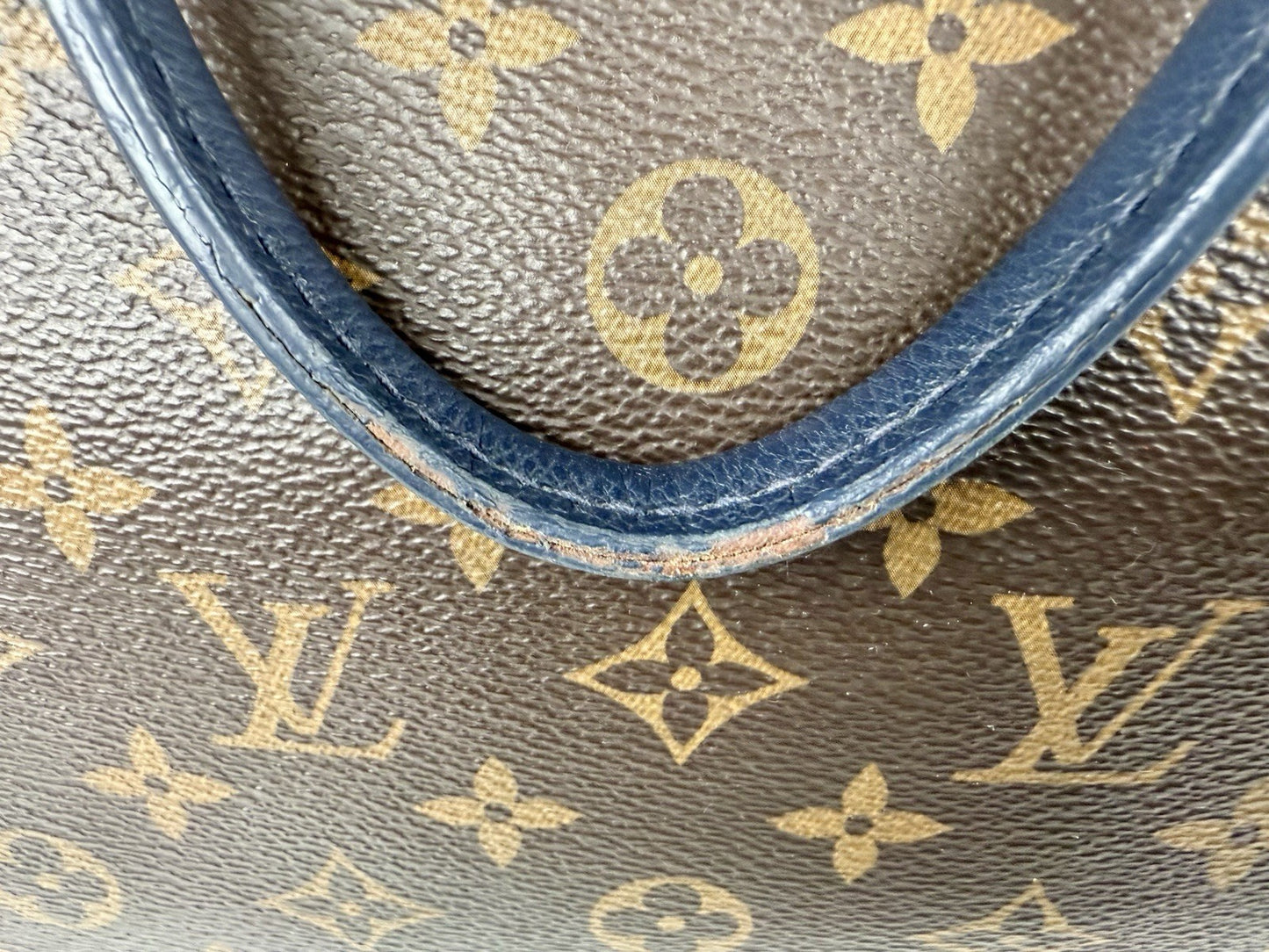 Louis Vuitton Popincourt Shoulder Bag PM Blue Brown Canvas Monogram