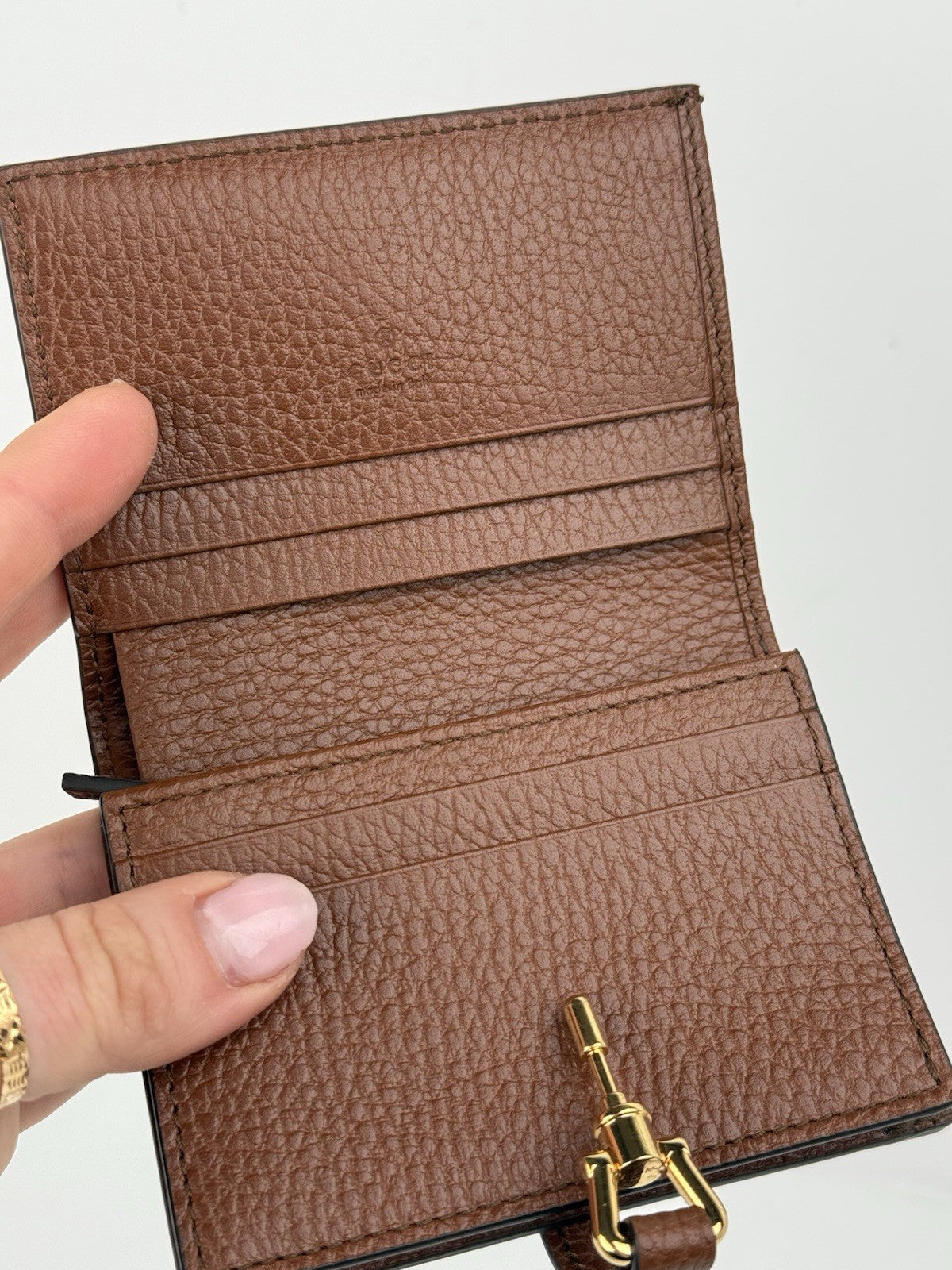 Gucci GG Denim Compact Wallet