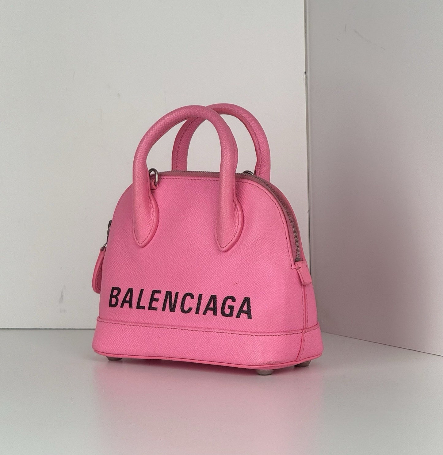 Balenciaga Ville XXS Top Handle Women's Bag in Pink Leather