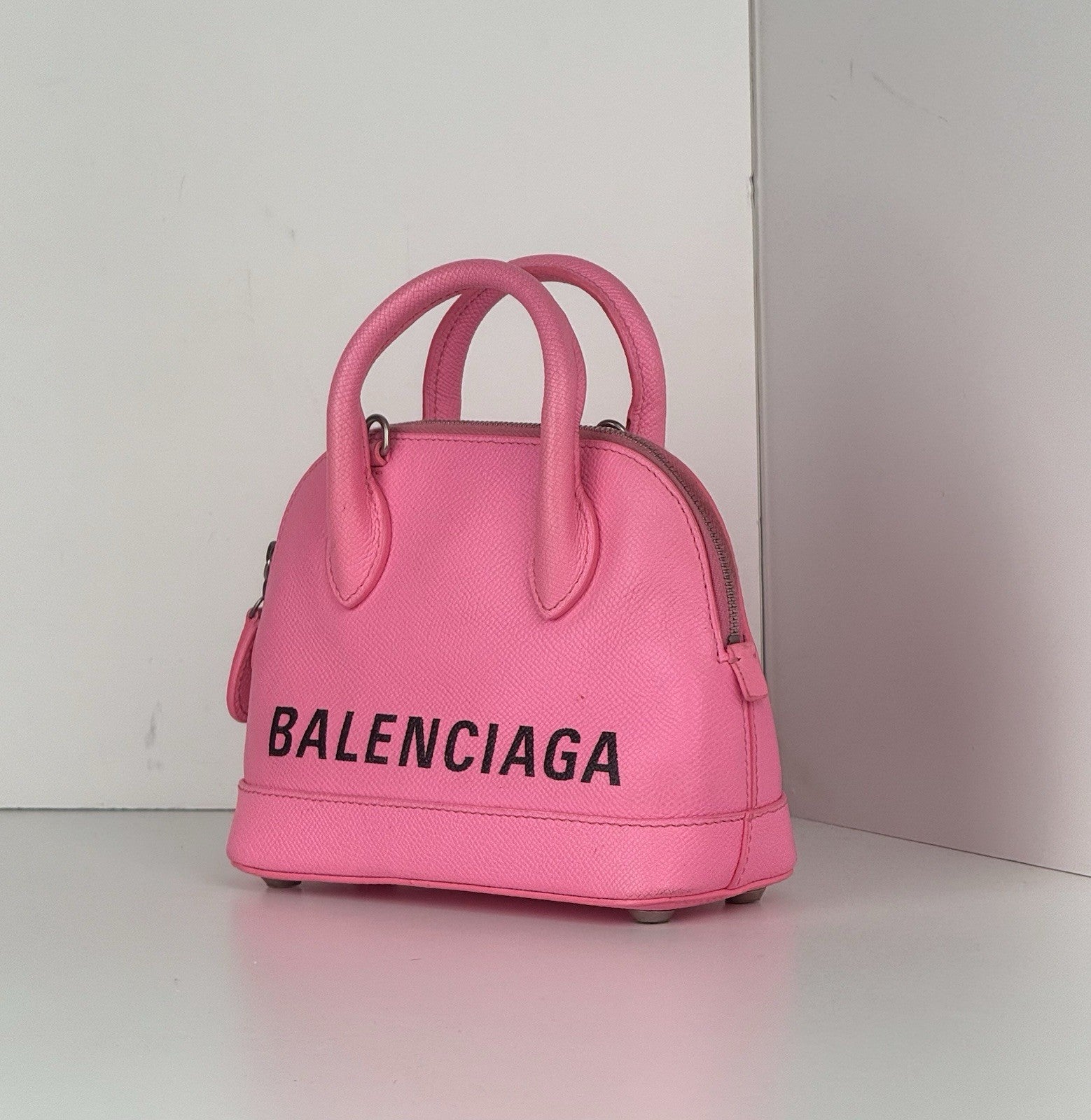 Balenciaga Ville XXS Top Handle Women's Bag in Pink Leather