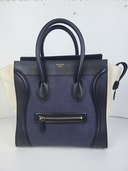Celine Leather Mini Luggage Top Handle Bag