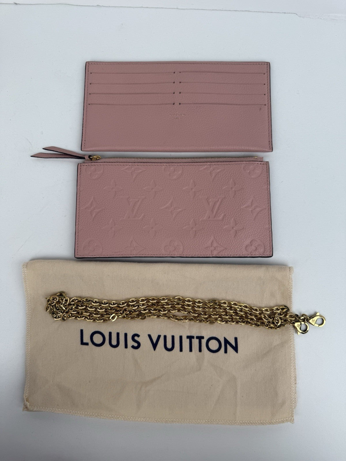 Louis Vuitton Felicie Pochette Monogram Pink Leather Bag