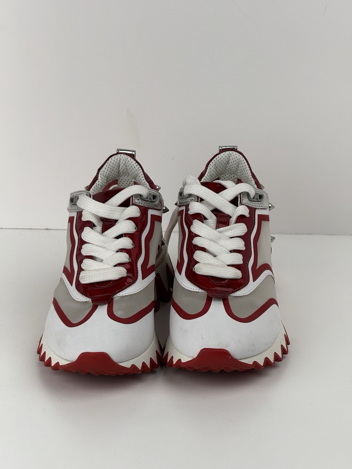 Christian Louboutin Sharkina Women's Sneaker in Red/White Size 37