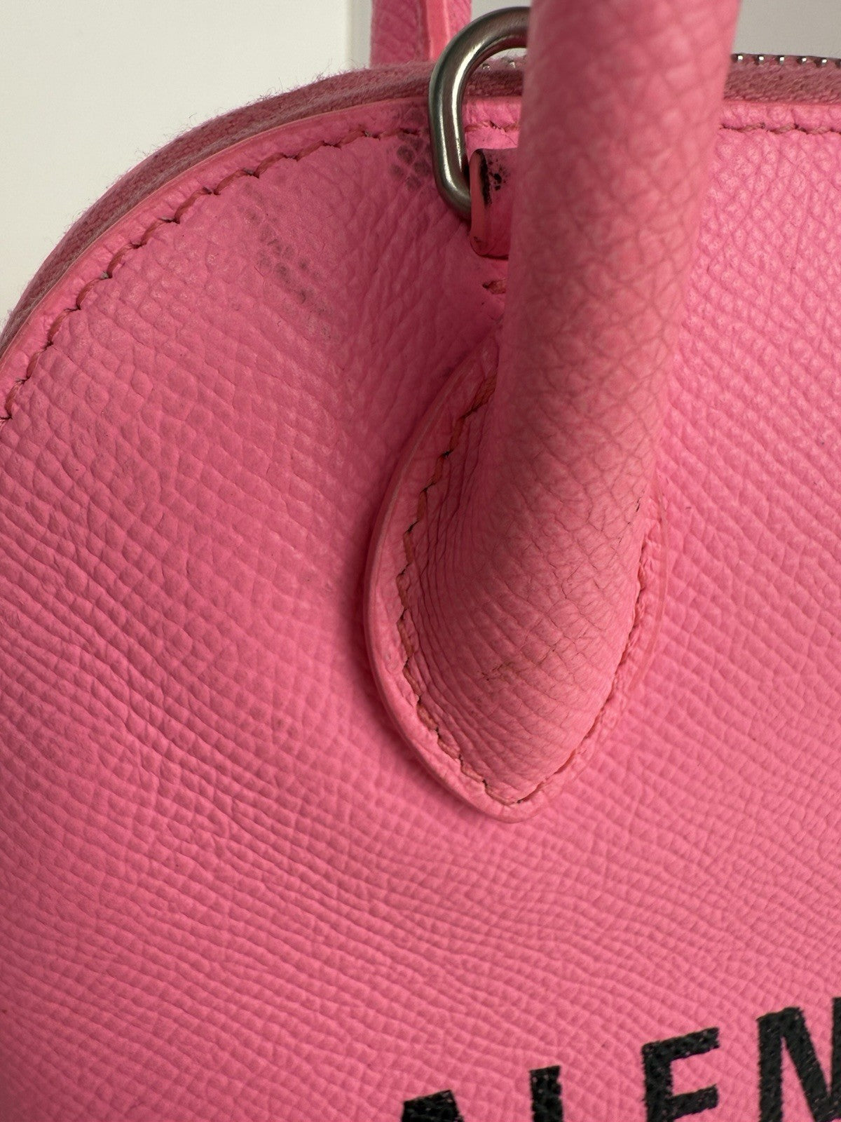 Balenciaga Ville XXS Top Handle Women's Bag in Pink Leather