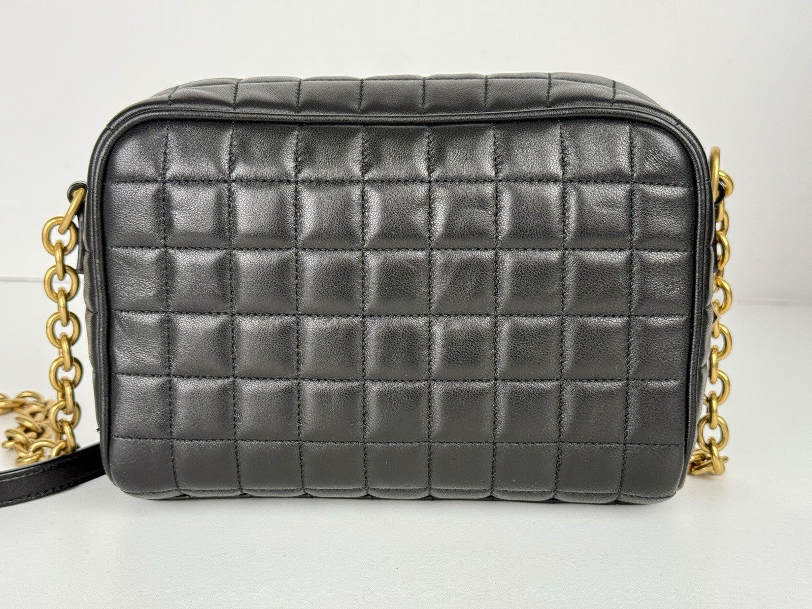 Saint Laurent Cassandre Mini Camera Bag in Quilted Soft Mat Leather