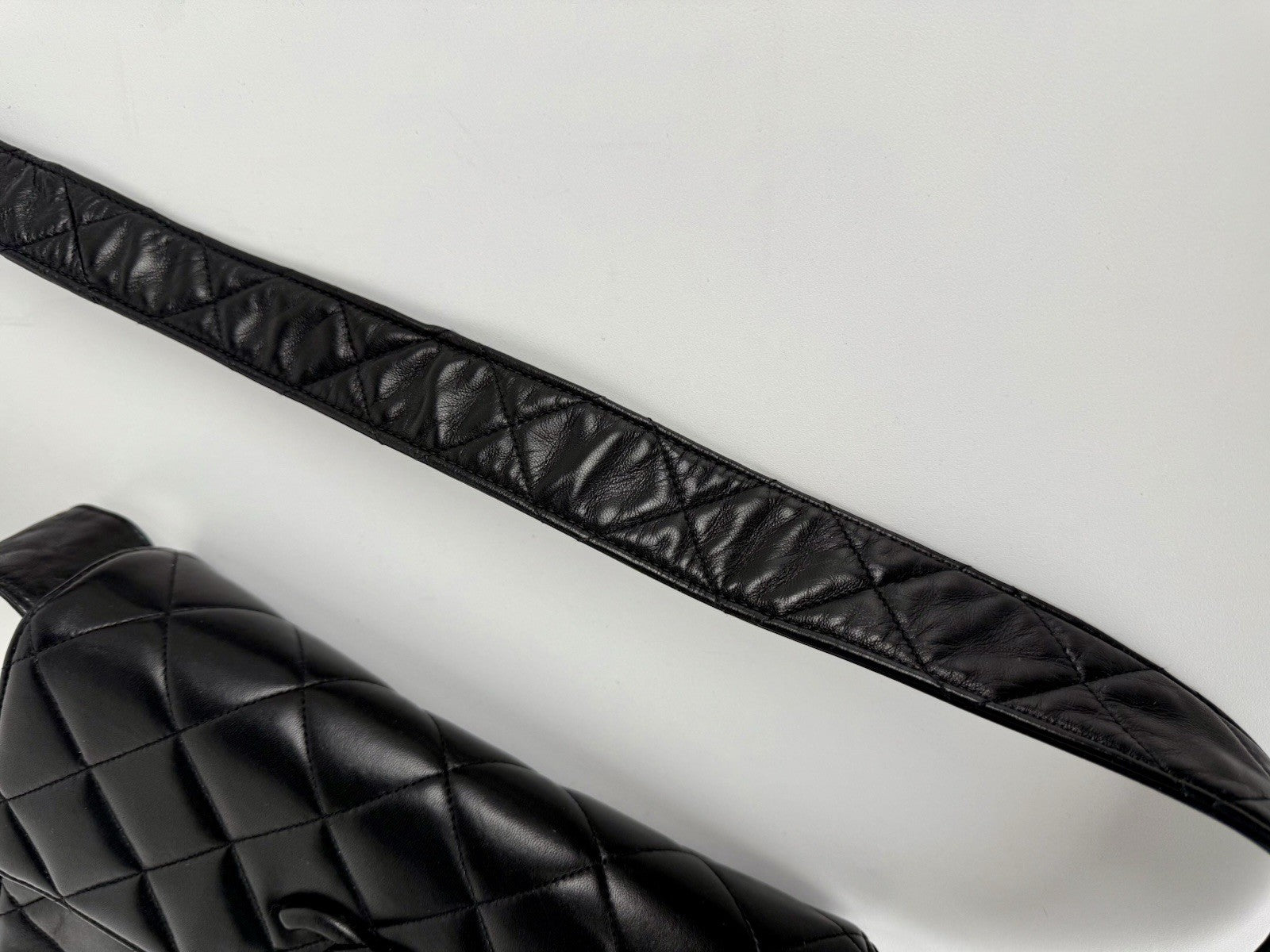 Chanel Quilted Covered CC Black Lambskin Single Flap Shoulder Bag