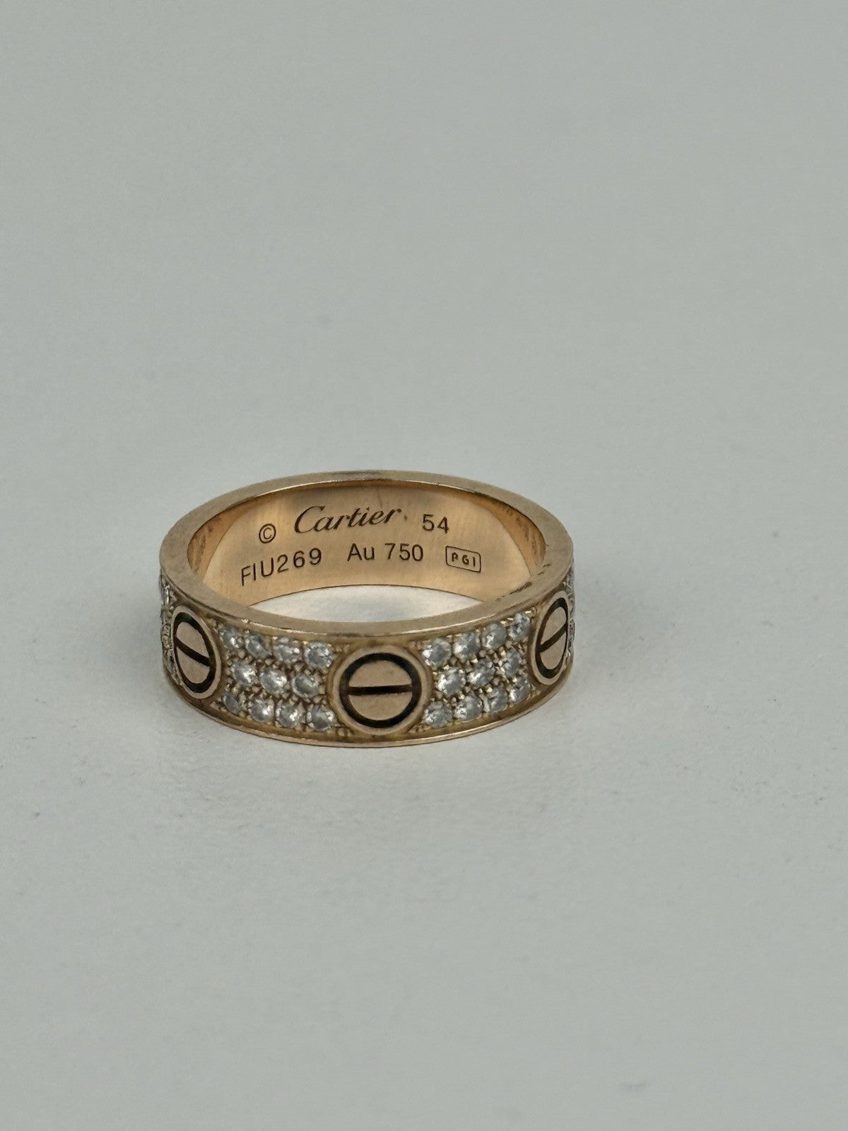 Cartier Love Ring Diamonds By Peter Marco Beverly Hills 18k Yellow Gold Size 7