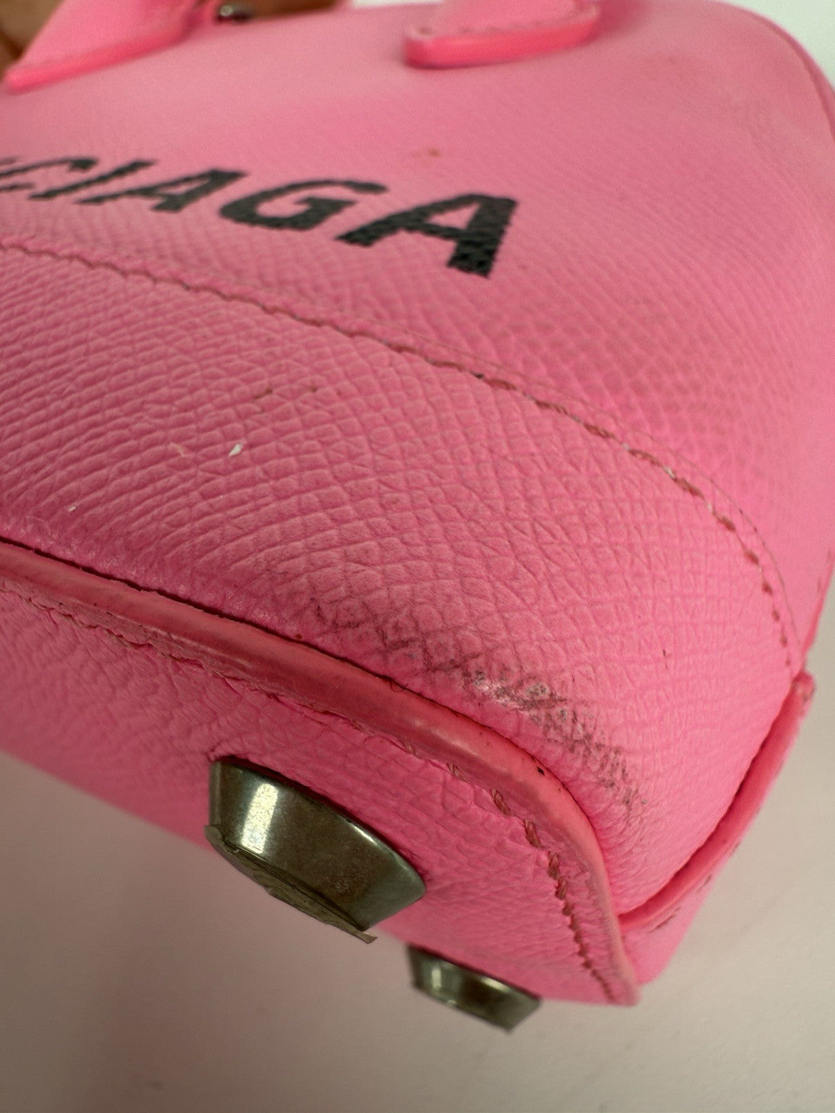 Balenciaga Ville XXS Top Handle Women's Bag in Pink Leather