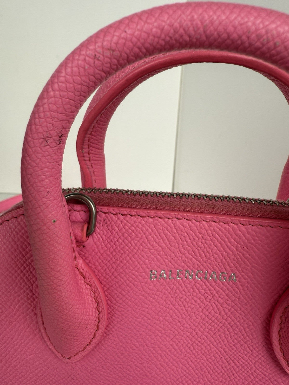 Balenciaga Ville XXS Top Handle Women's Bag in Pink Leather