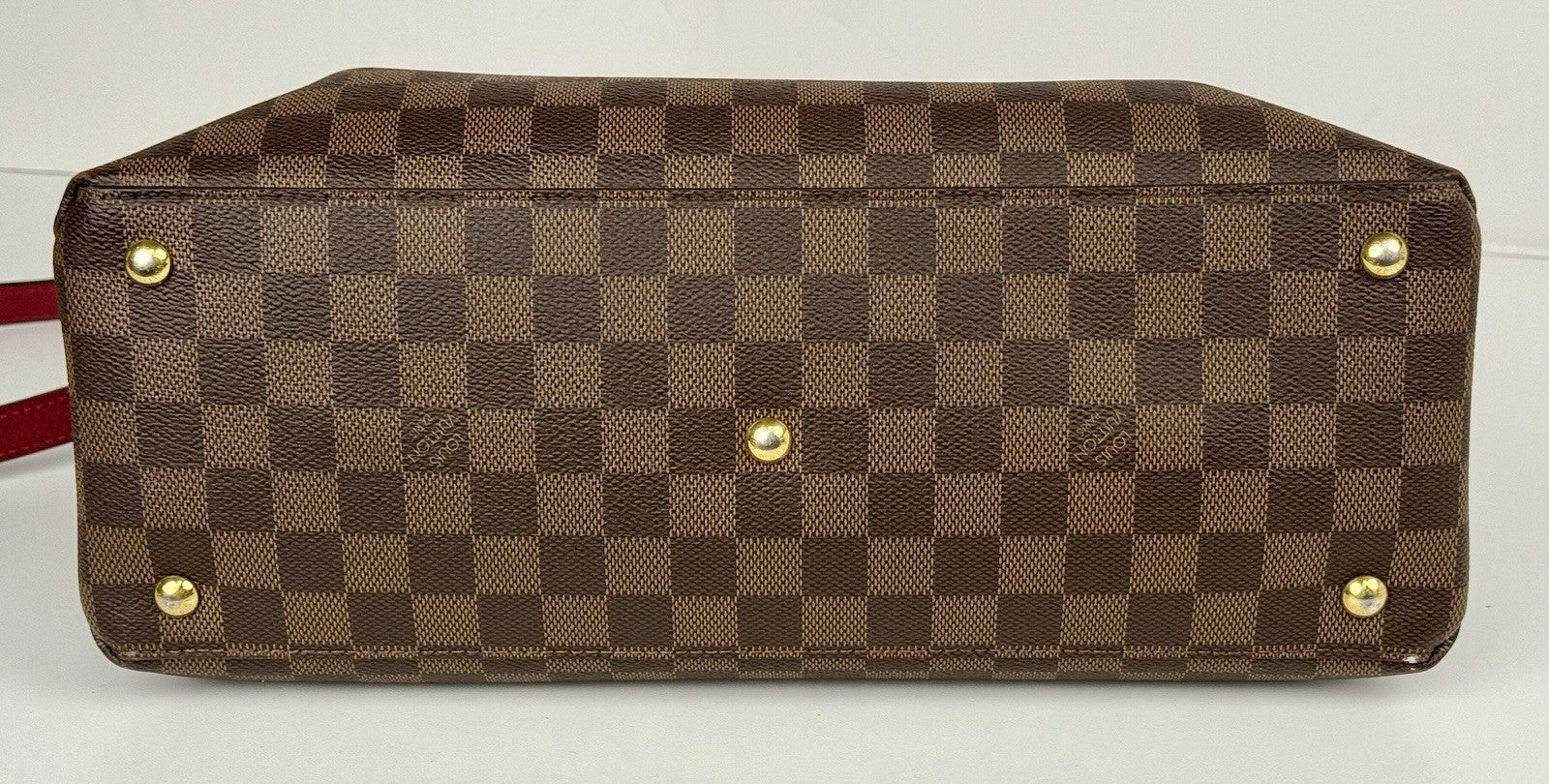 LOUIS VUITTON Riverside Damier Ebene Tote Bag Brown
