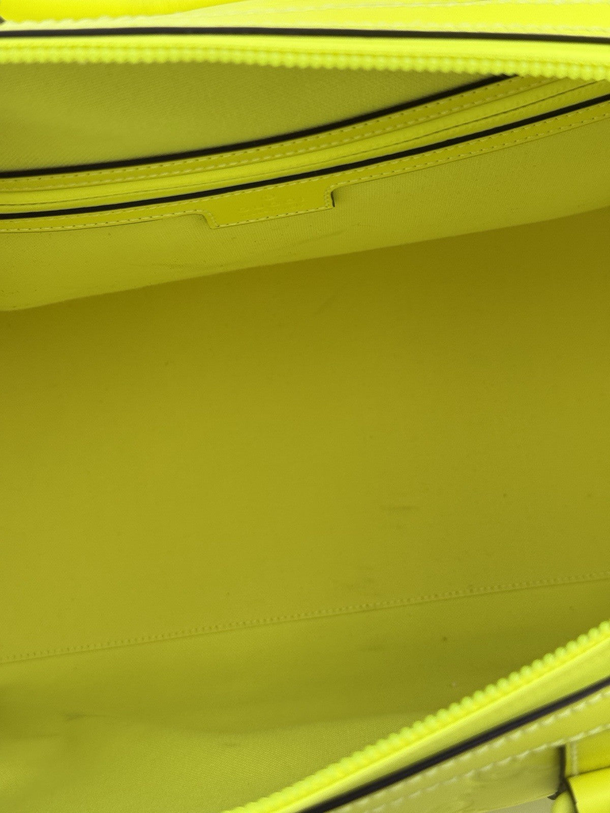 Gucci Duffel Bag Neon Yellow Rubber Bag
