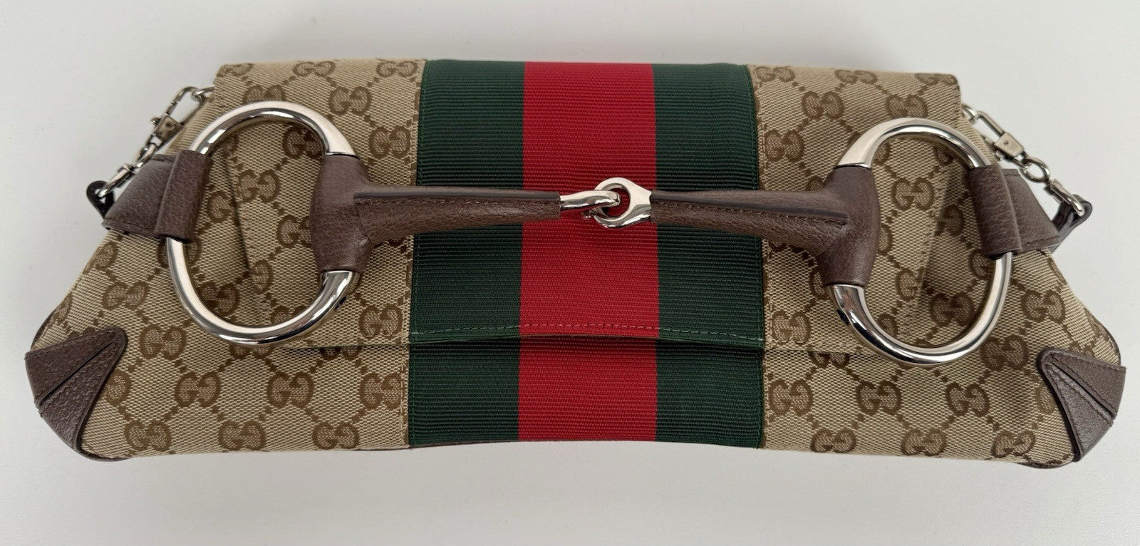 Gucci Horsebit Bag Canvas Shoulder Bag