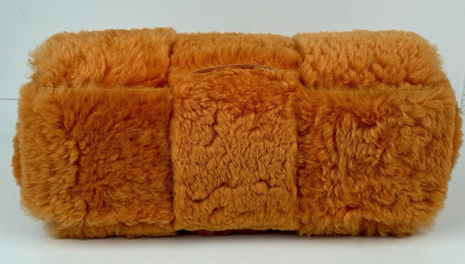 RRP $4100 Bottega Veneta Arco Medium Intrecciato Shearling Tote