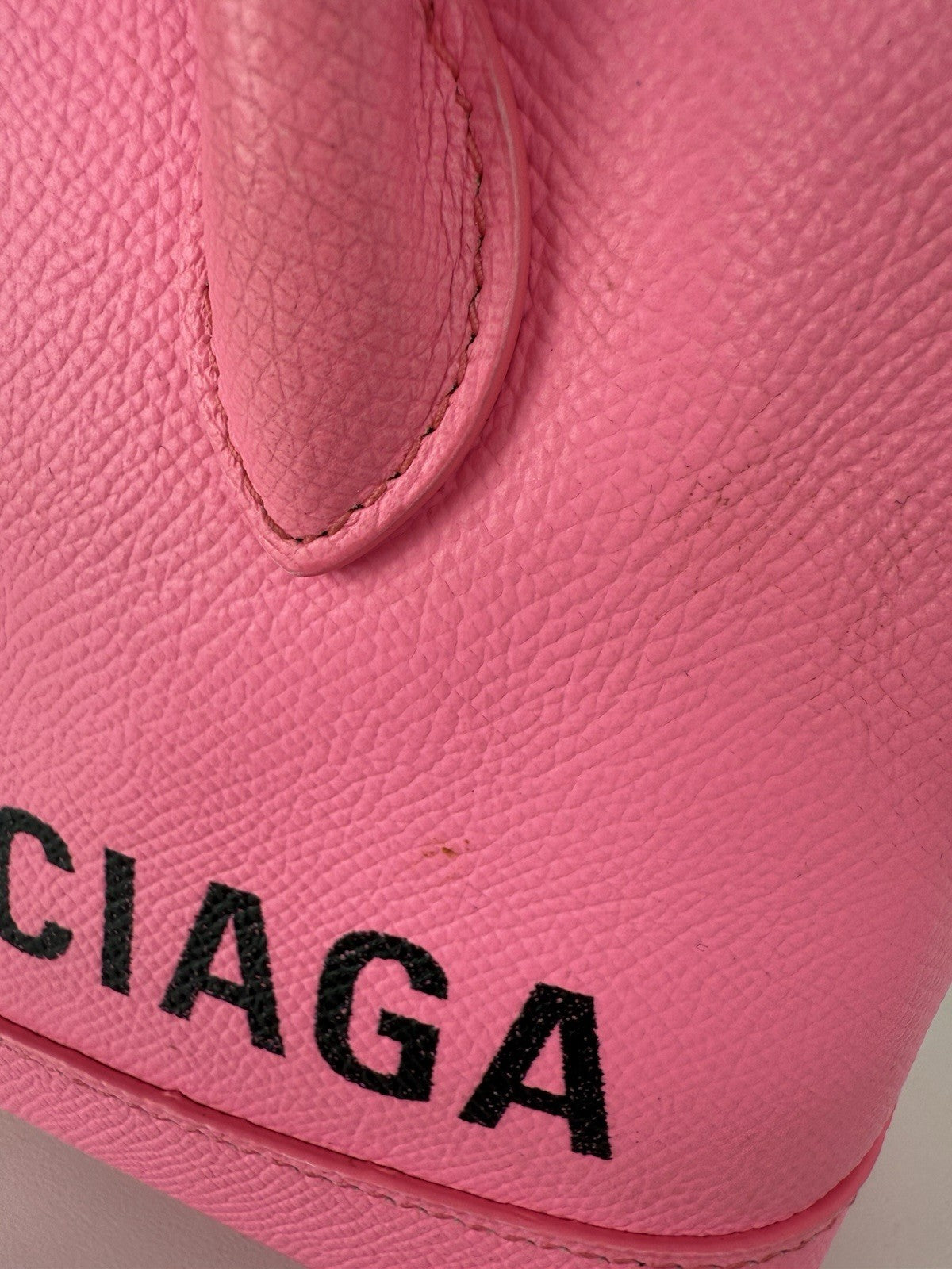 Balenciaga Ville XXS Top Handle Women's Bag in Pink Leather