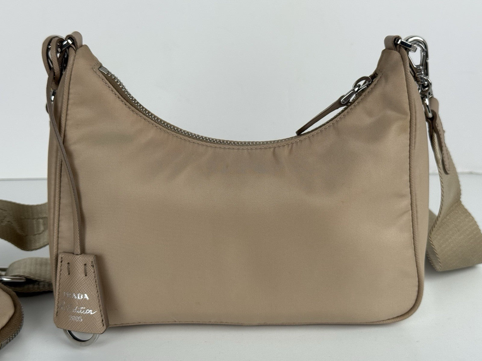 Prada Women's Re-Edition 2005 Nylon Bag in Sandy Brown