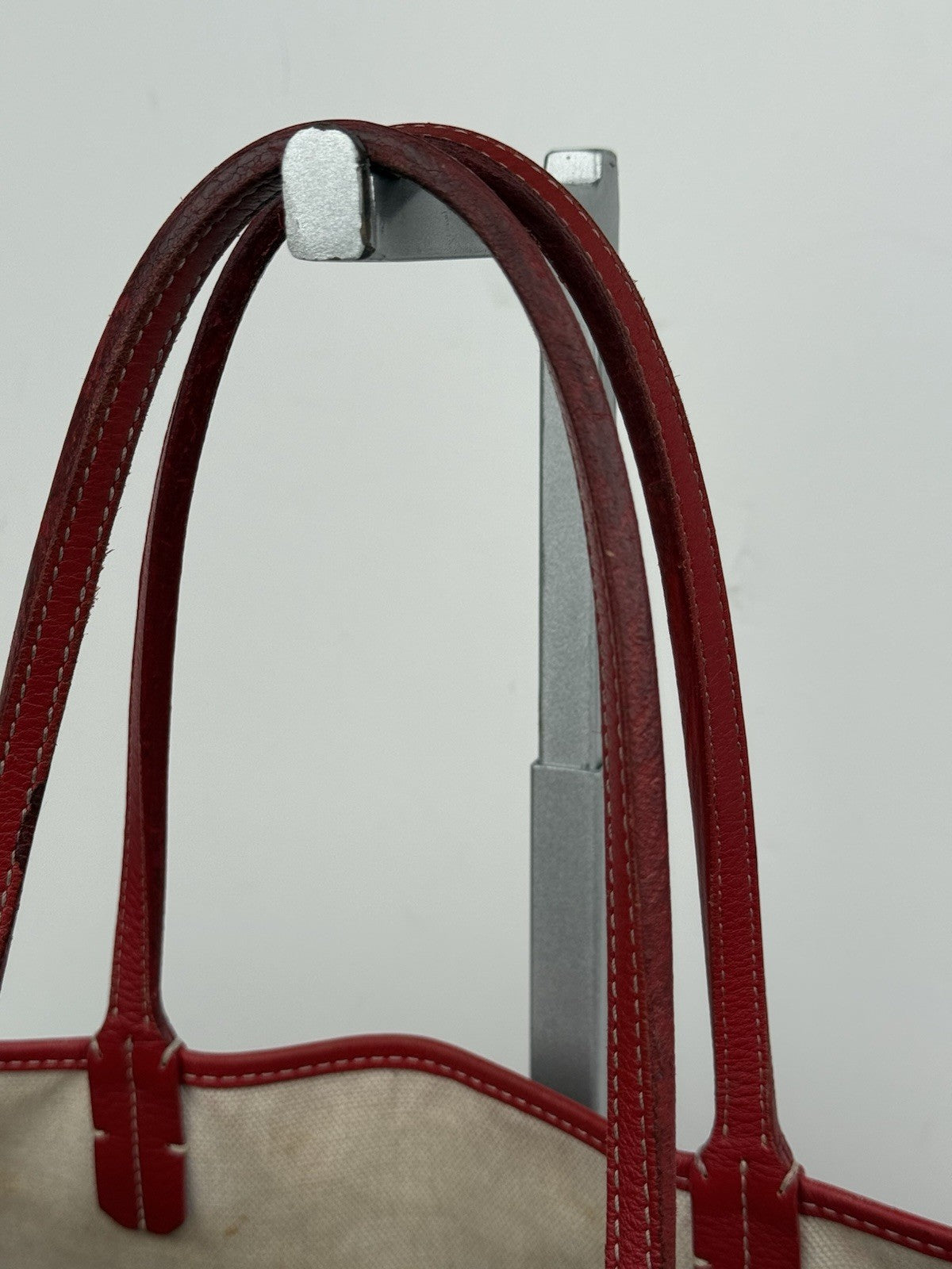 Goyard Goyardine Saint Louis PM Red Canvas Tote Bag