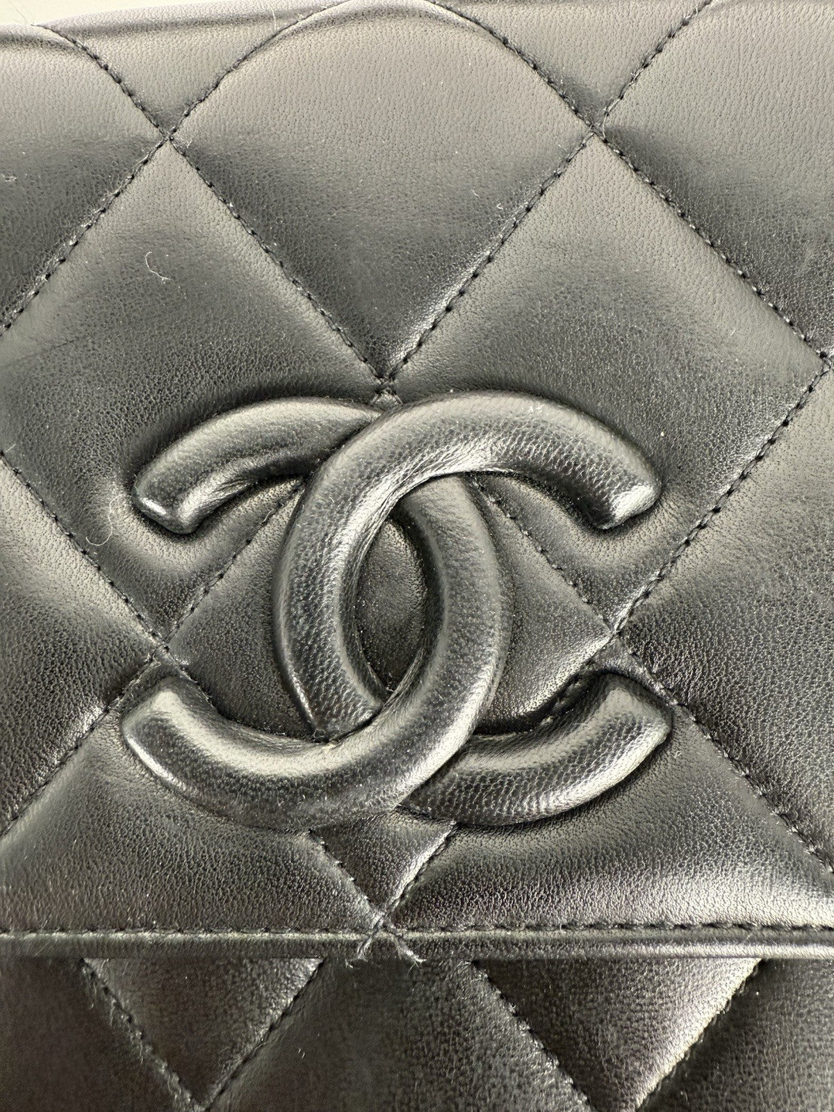 Chanel Quilted Covered CC Black Lambskin Single Flap Shoulder Bag