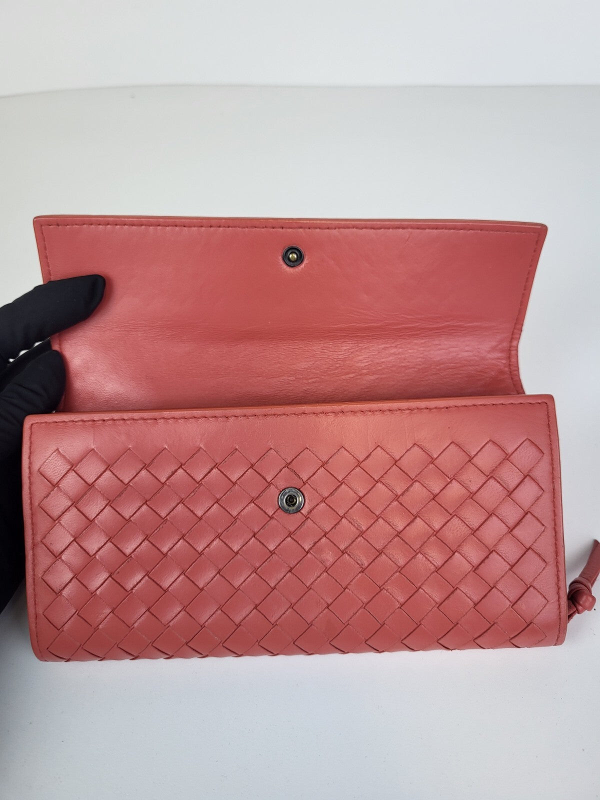 Bottega Veneta Intrecciato Leather Continental Flap Wallet 