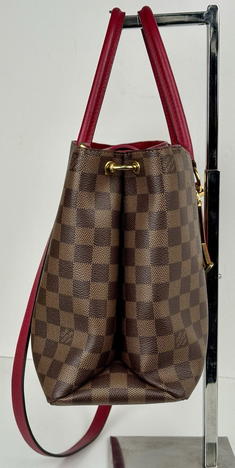 LOUIS VUITTON Riverside Damier Ebene Tote Bag Brown