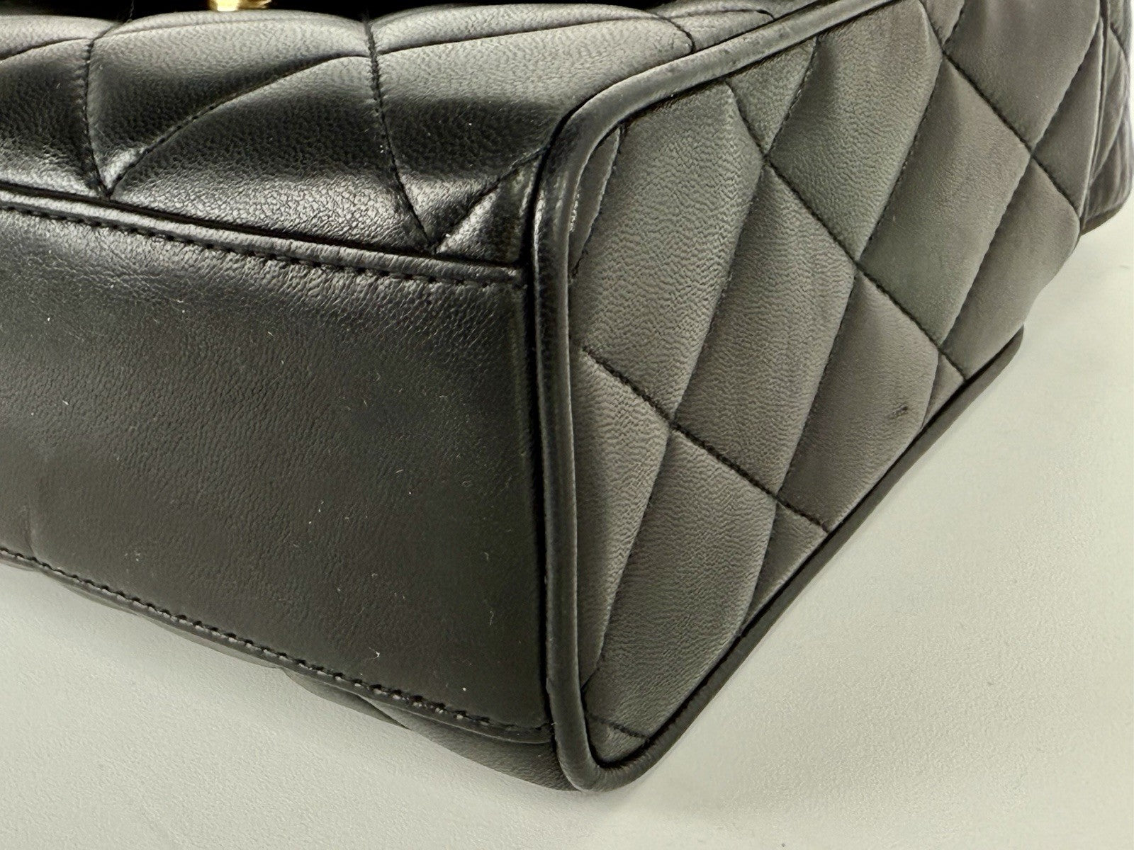 Chanel Quilted Covered CC Black Lambskin Single Flap Shoulder Bag
