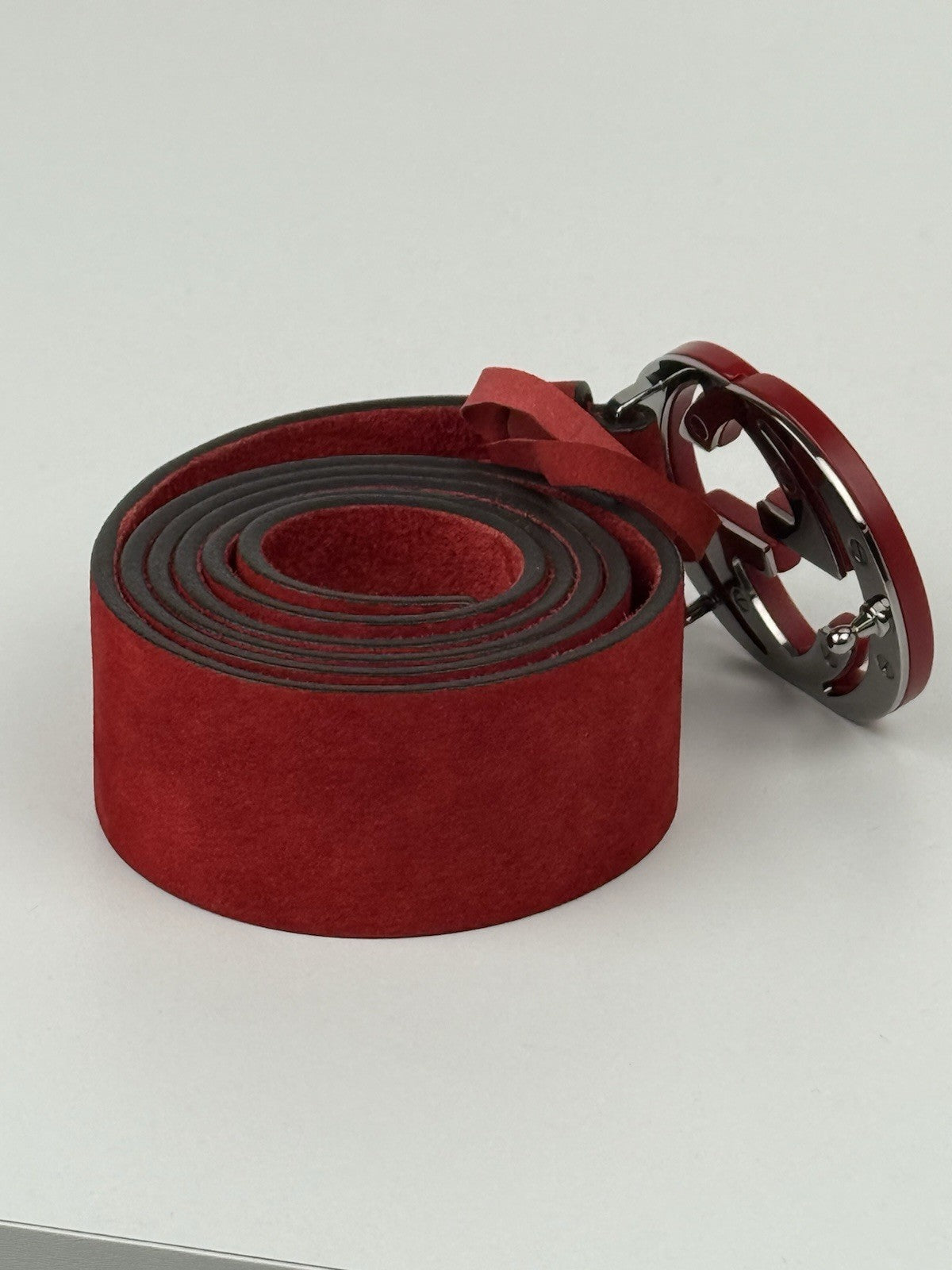 Gucci Suede Red Belt Size 40