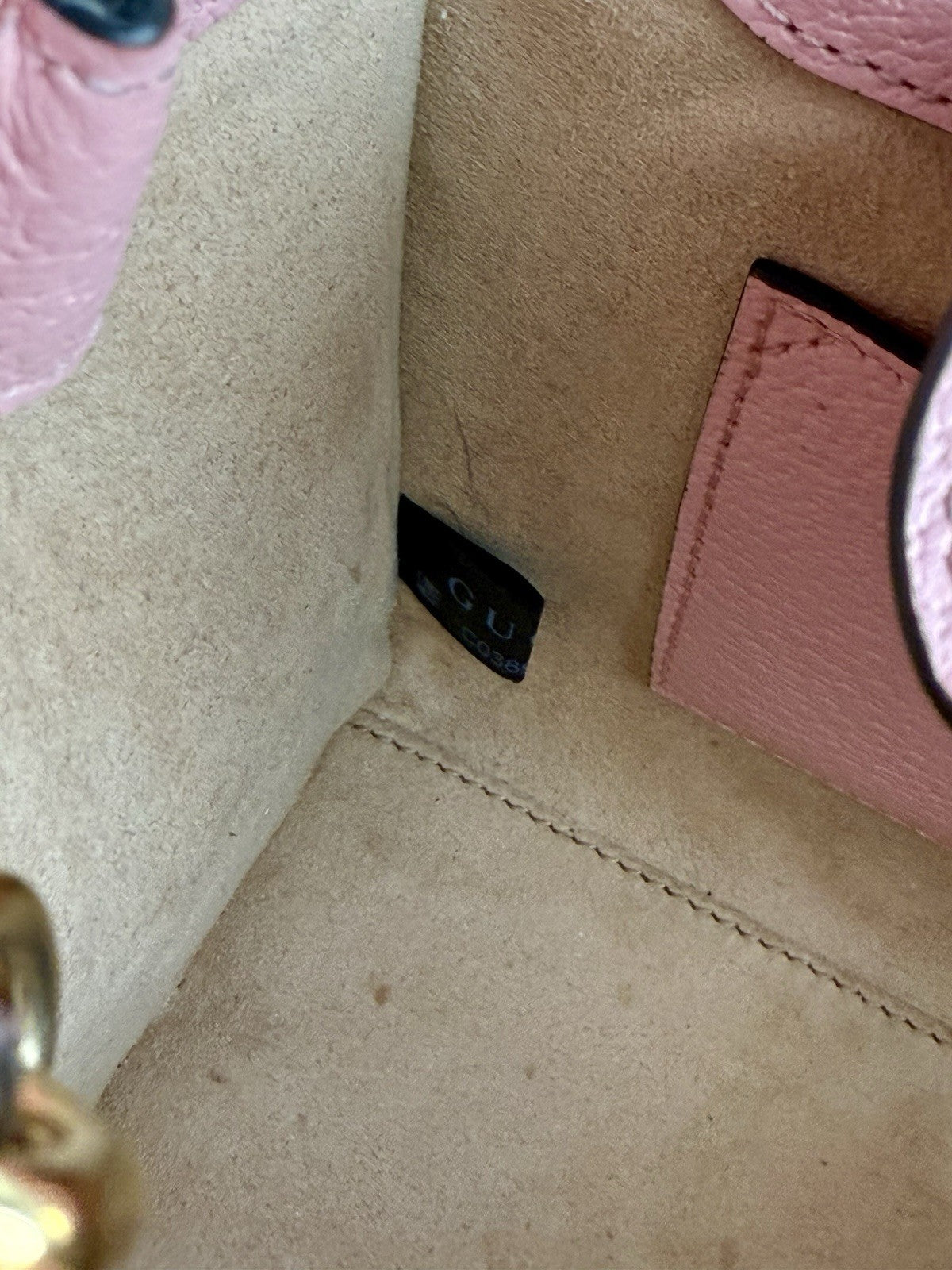 Gucci Bag Mini Diana Bamboo Handle Tote Pink Leather