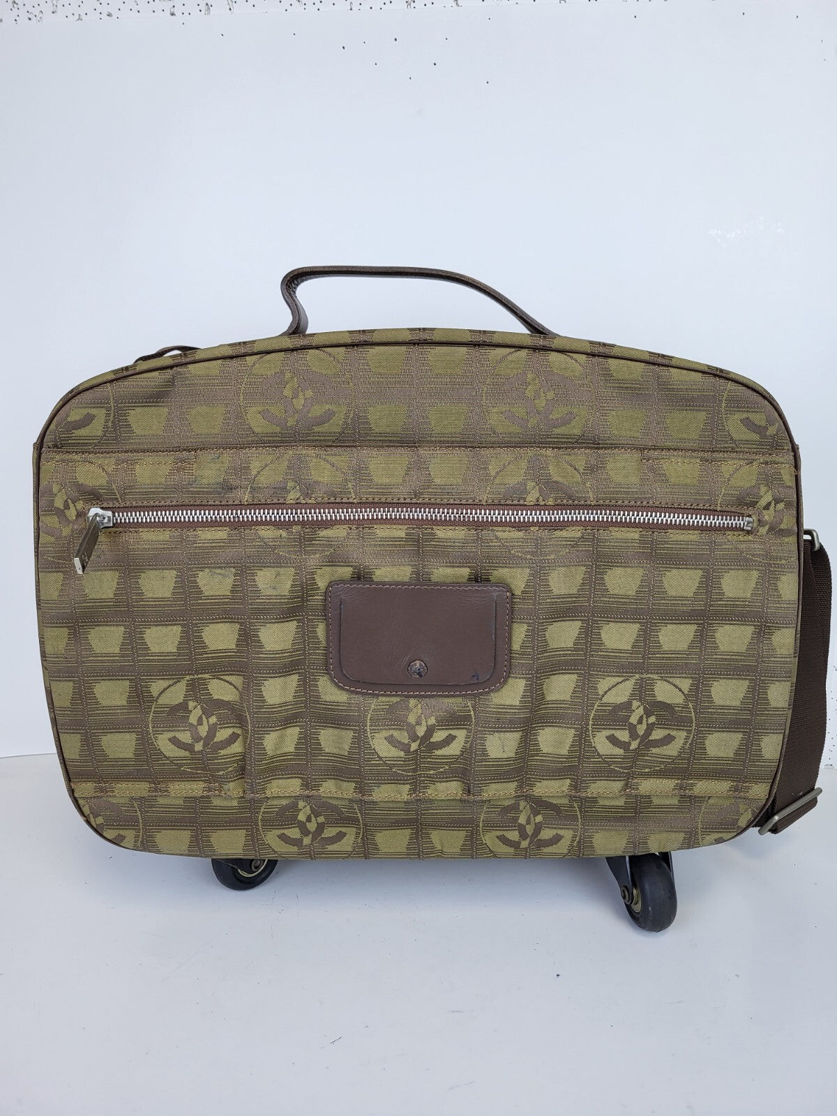 Chanel Vintage Classic Travel Carry On Bag Green