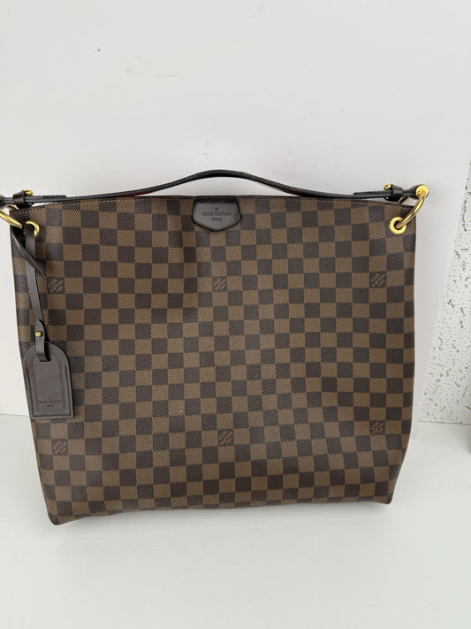 LOUIS VUITTON Damien EBENE  Graceful MM Canvas Shoulder Bag