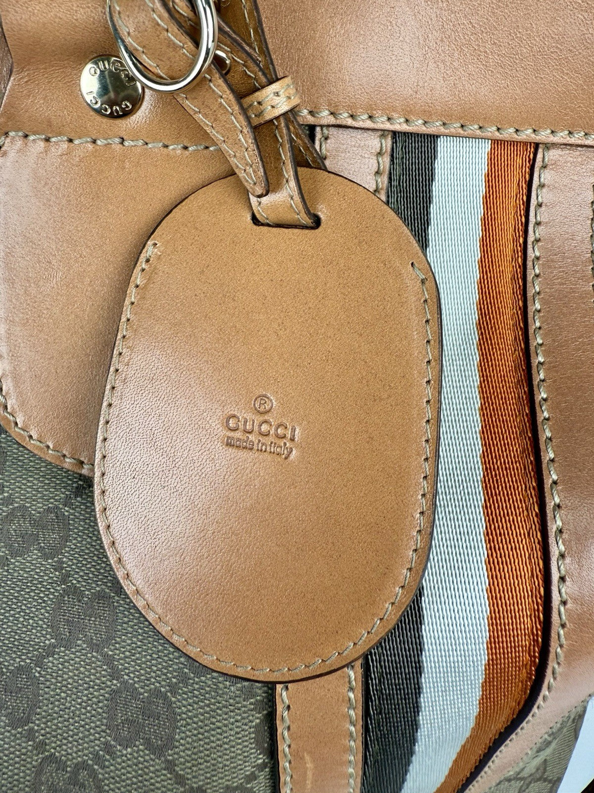 Gucci Canvas Messenger Luggage Bag Large