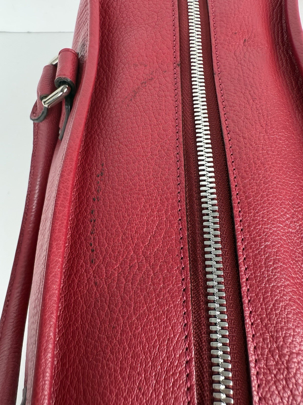 Loewe Womens Double Handle Grain Leather Amazona Shoulder Bag Pink