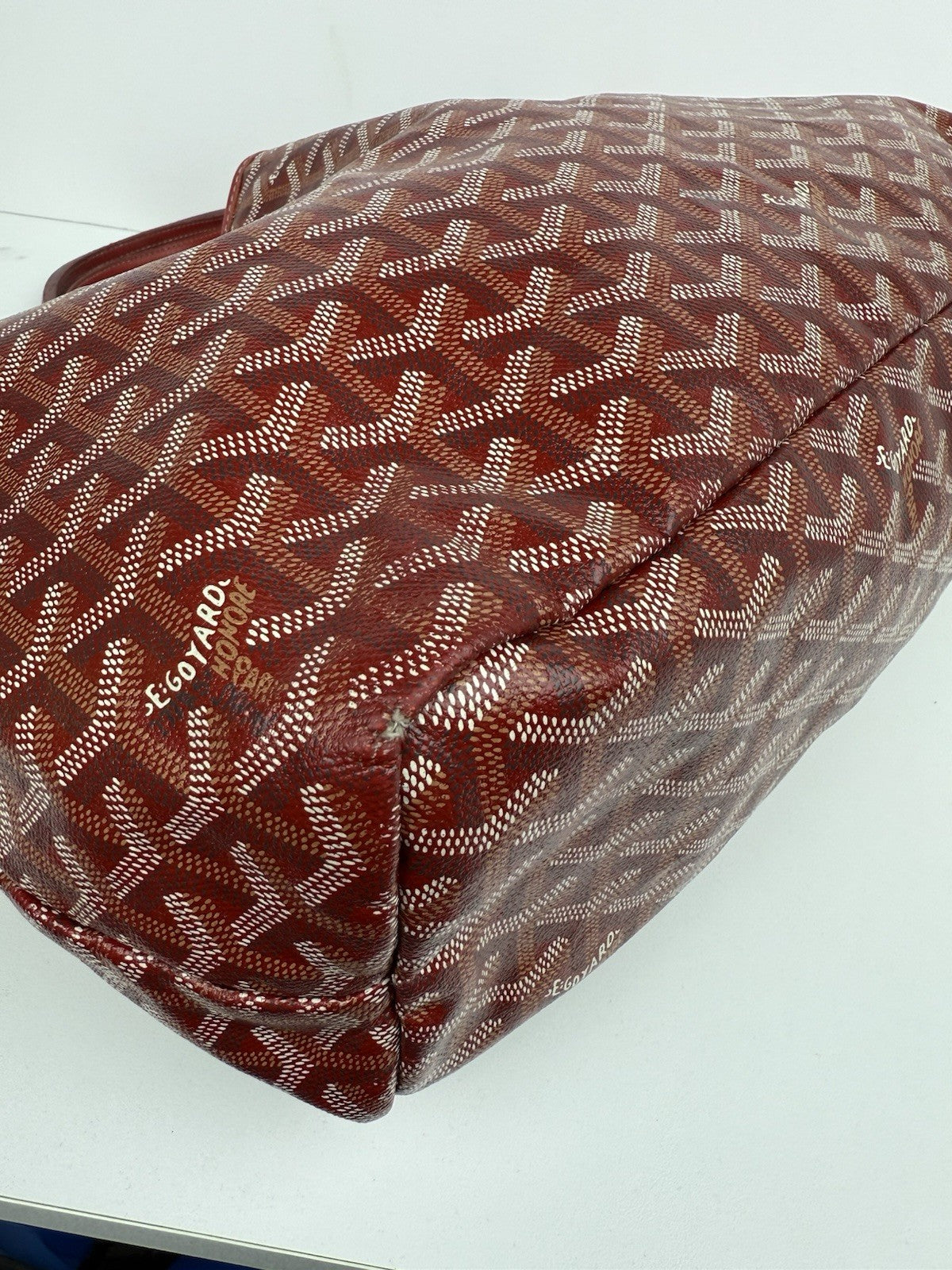 Goyard Goyardine Saint Louis PM Red Canvas Tote Bag