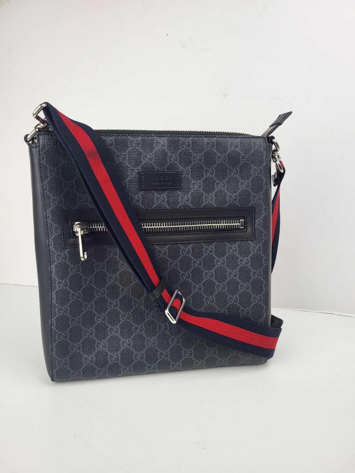 Gucci Messenger Bag Gray Canvas