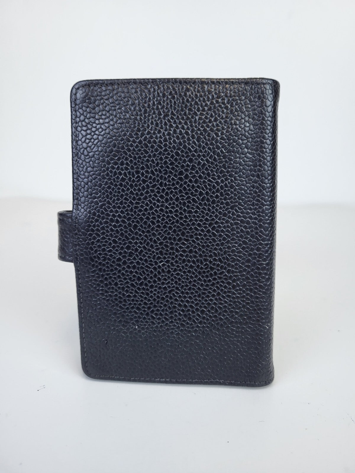 Chanel pocket book Cover Black Caviar Leather Notebook Cover 
