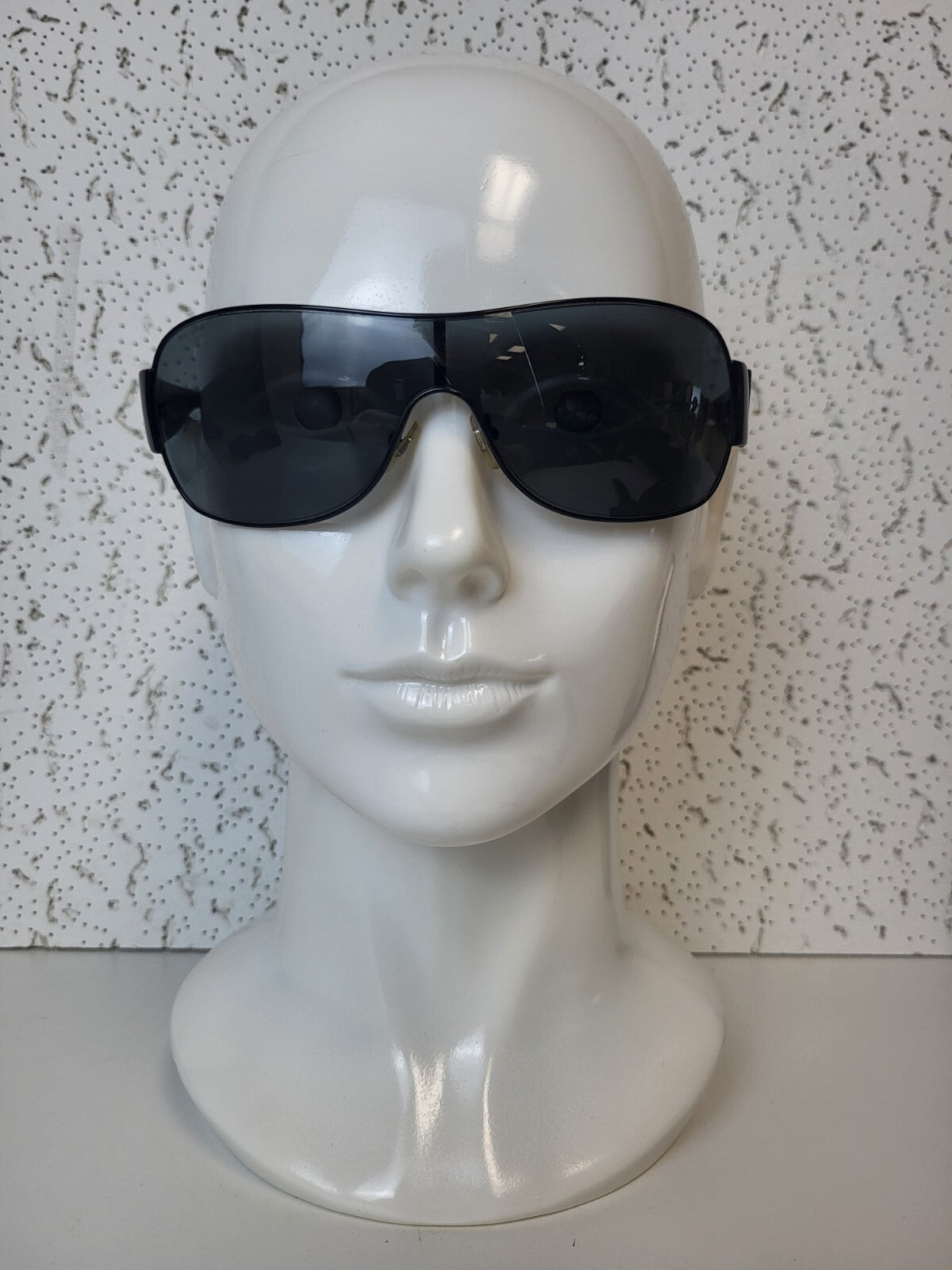 Versace Sunglasses 1009/87 Shield Black Tinted 