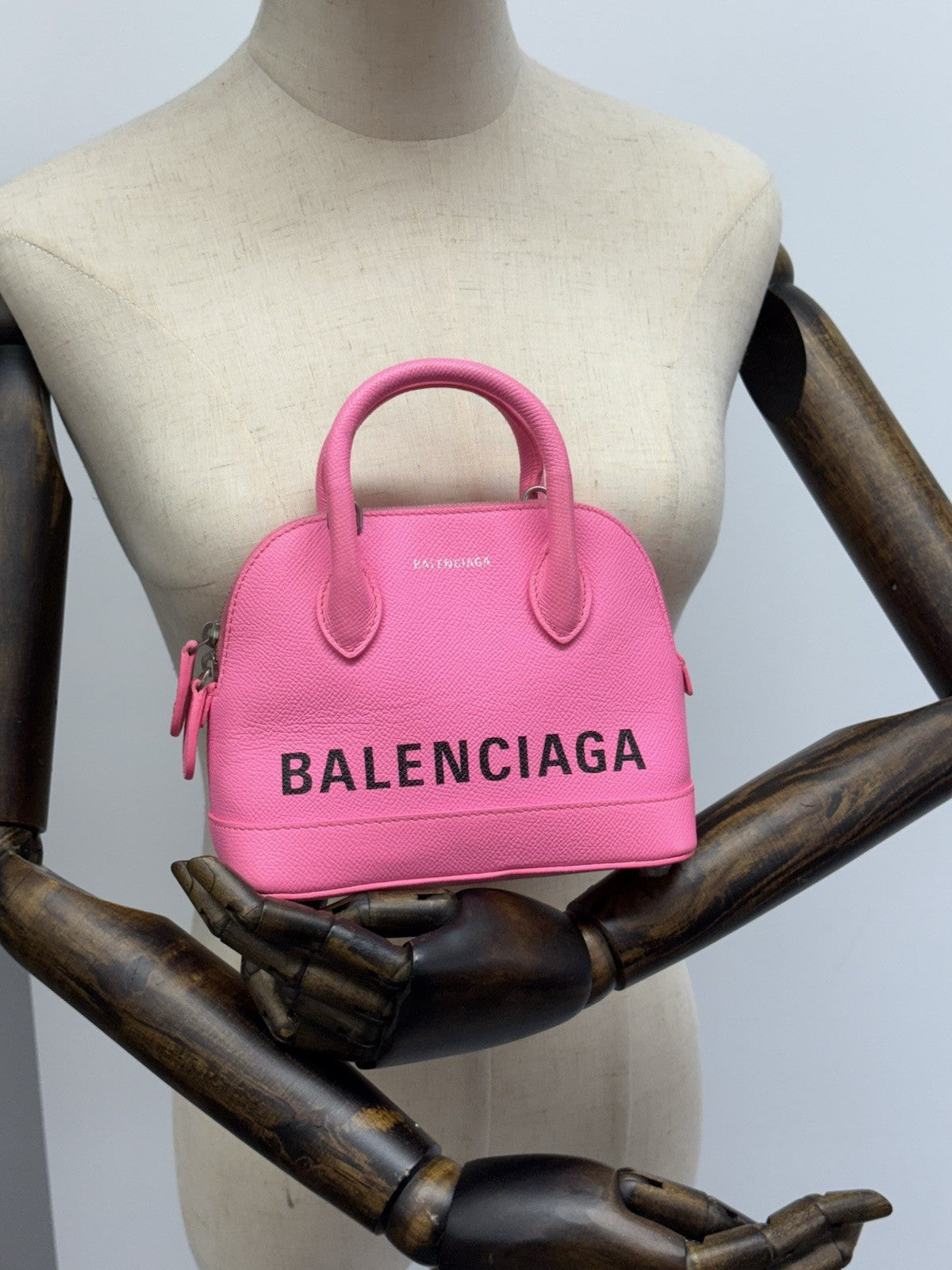 Balenciaga Ville XXS Top Handle Women's Bag in Pink Leather