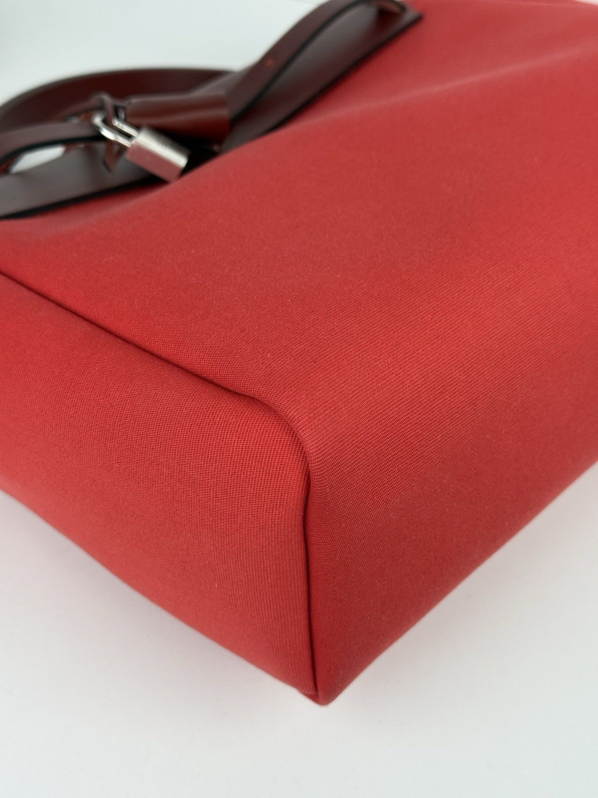 Hermes Toile & Vache Hunter Herbag Zip Retourne 31 (2019) Red Bag