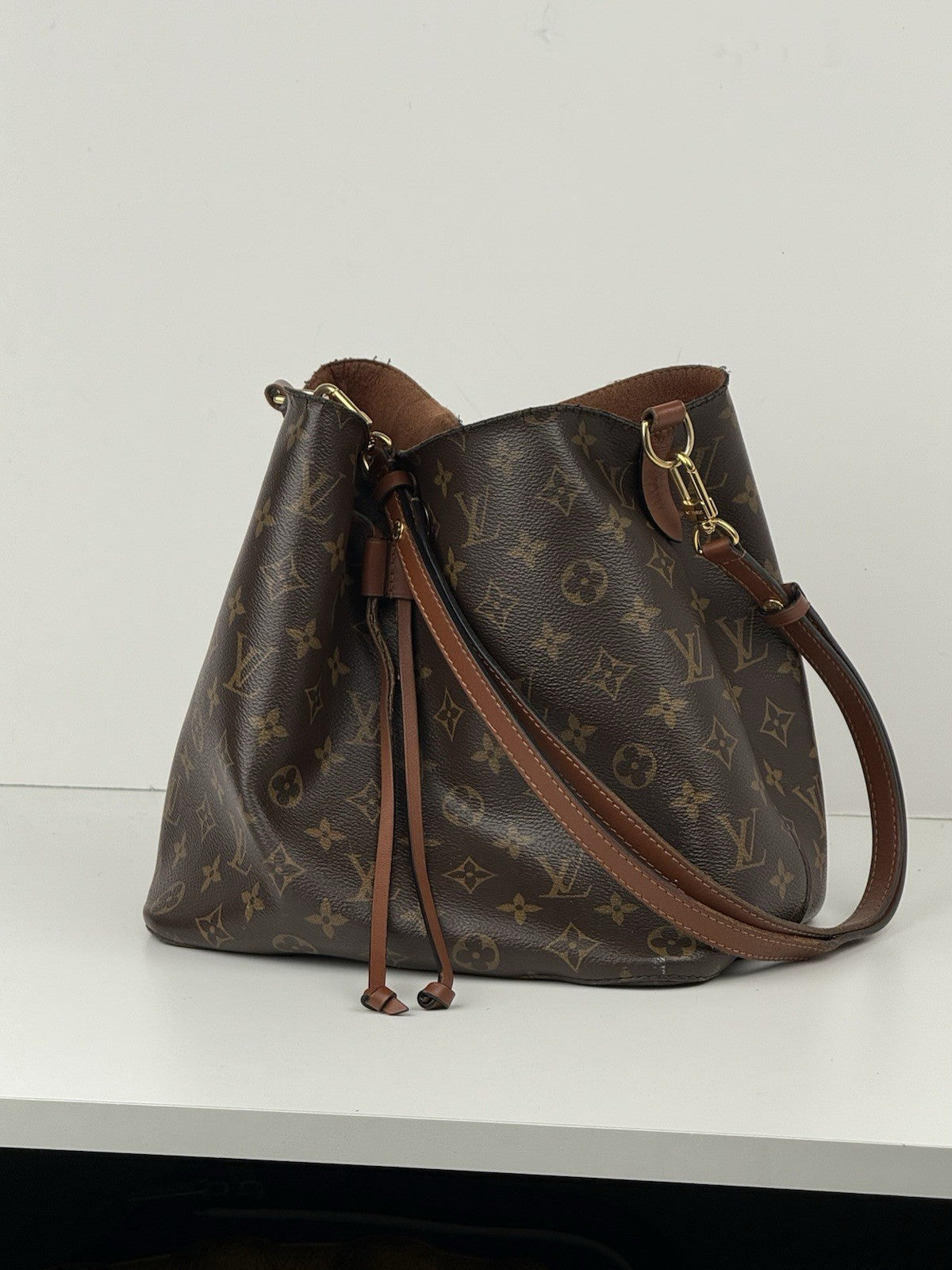 Louis Vuitton NeoNoe Shoulder Bag Brown Canvas