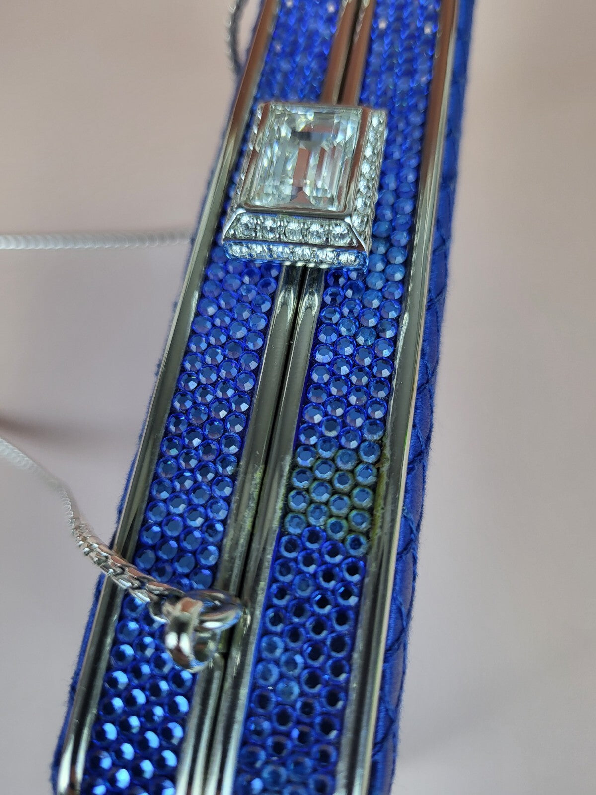 Judith Leiber Clutch Small Dark Navy Crystal/Metal For Women 