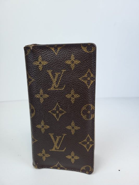 Louis Vuitton Monogram Canvas Wallet Card Holder Brown