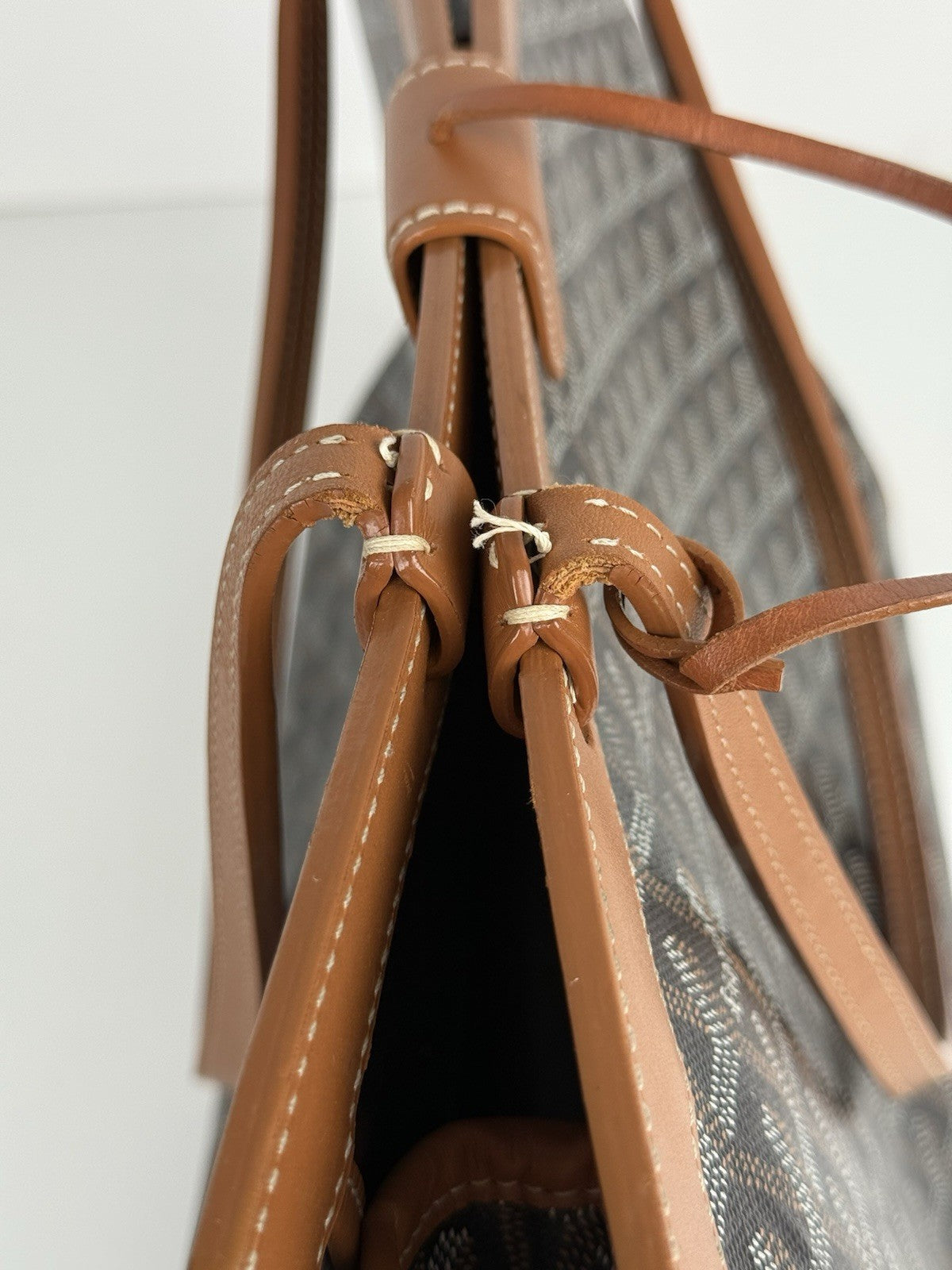 Goyard Bellechasse PM Women's Tote Bag Coated Black/Brown Canvas