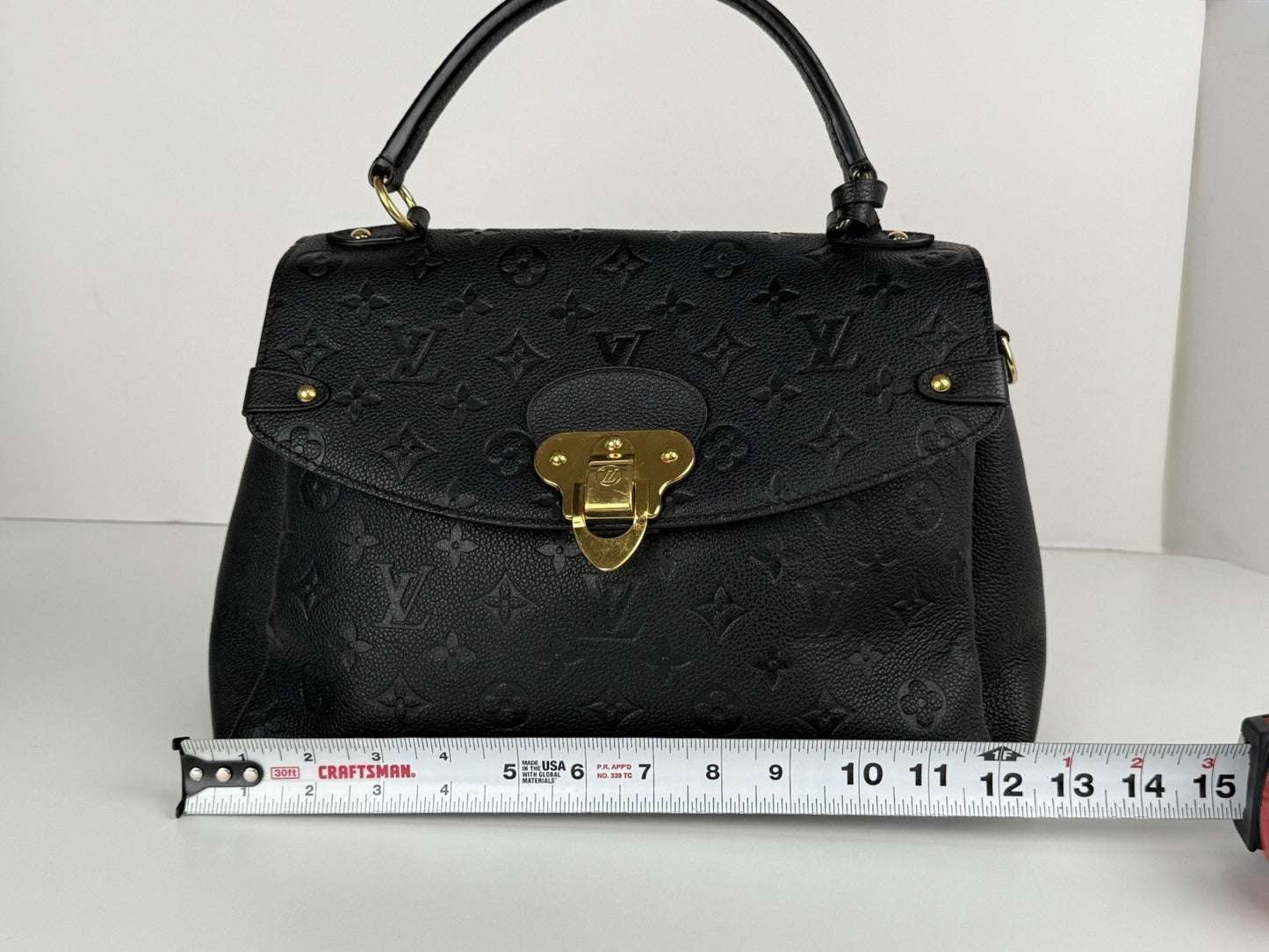 Louis Vuitton Black Monogram Empreinte Leather Georges BB Bag
