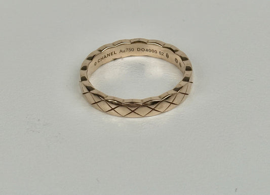 CHANEL Coco Crush 18k Rose Gold Ring Size 52 ( 6)