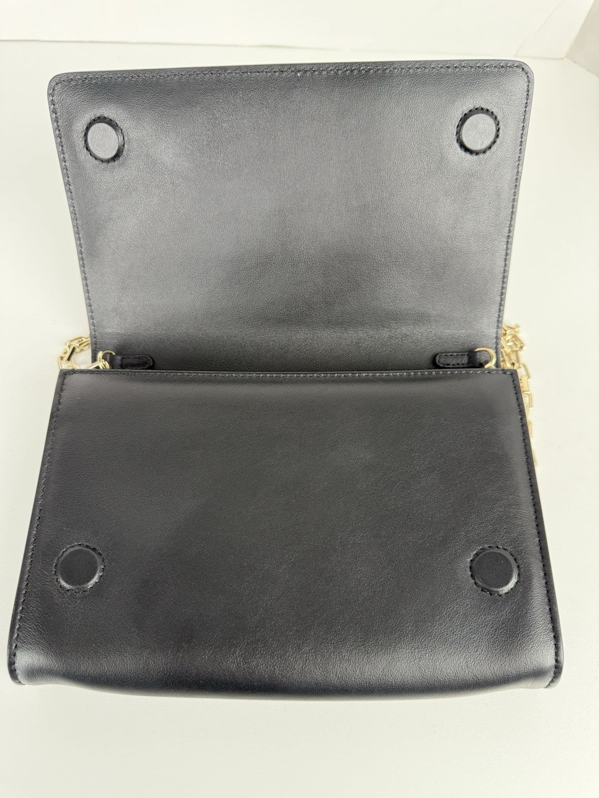 Jimmy Choo Chain Women's Evening Shoulder Bag in Black Leather