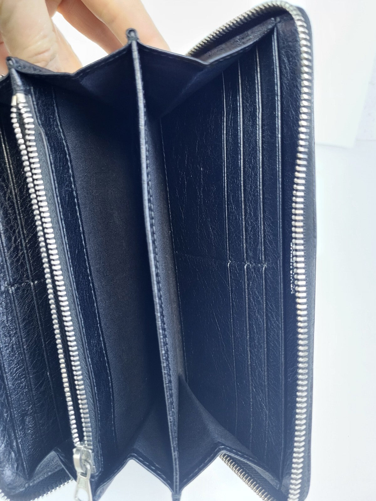 BALENCIAGA Long Wallet Black Leather 