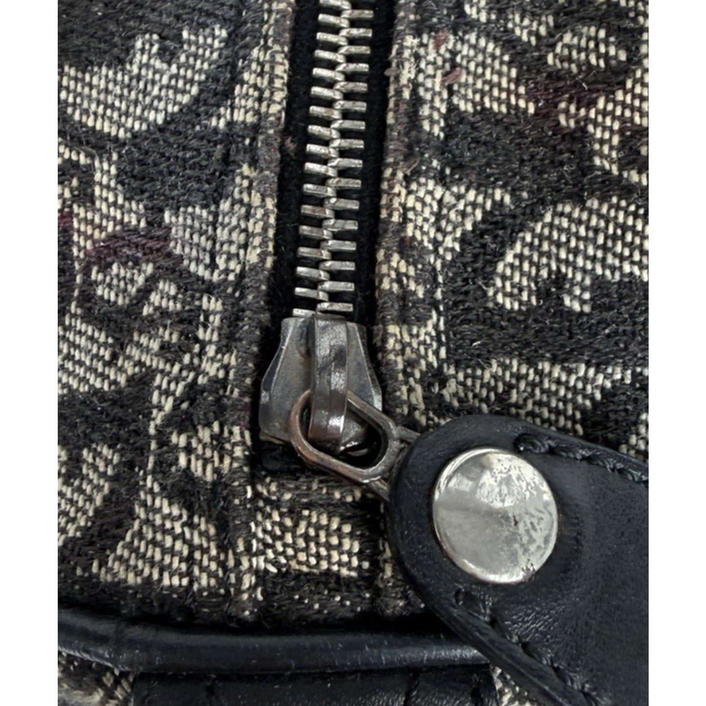 Christian Dior Trotter Boston Small Bag in Black Monogram Canvas 2002 S